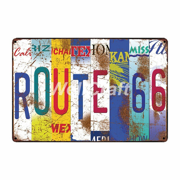 Poster Route Us Vintage