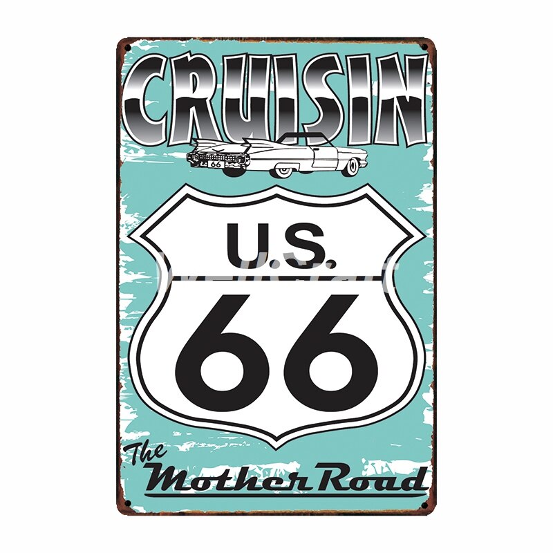 Poster Route Us Vintage