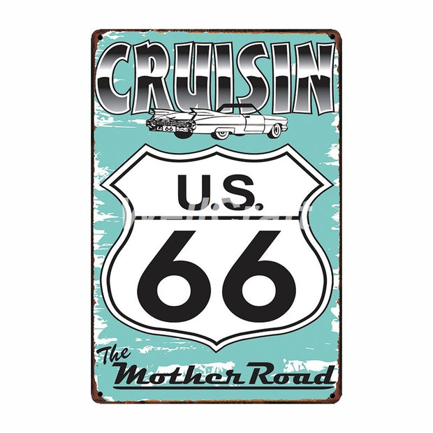 Poster Route Us Vintage