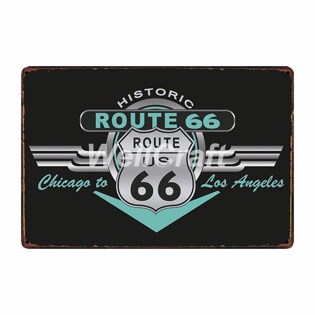 Poster Route Us Vintage