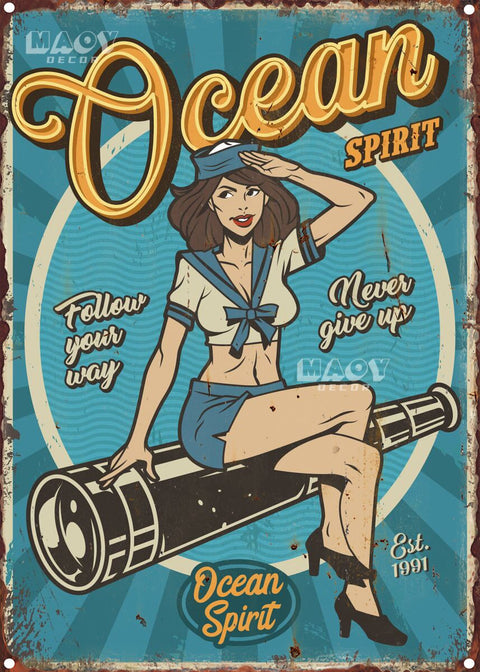 Poster Vintage Femme Rétro