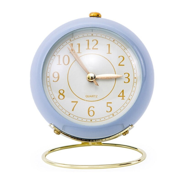 Réveil Rétro Vintage Bleu REX - Horloge De Table Élégante Avec Alarme Simple Et Design Nostalgique