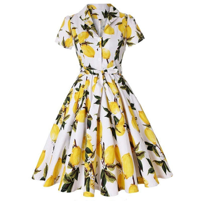 robe année 50 à citrons