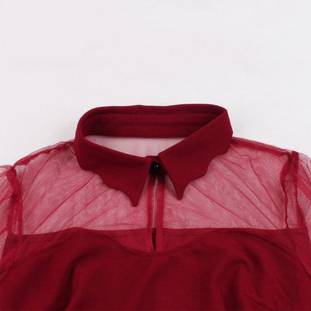 Robe Chemise Rouge Vintage