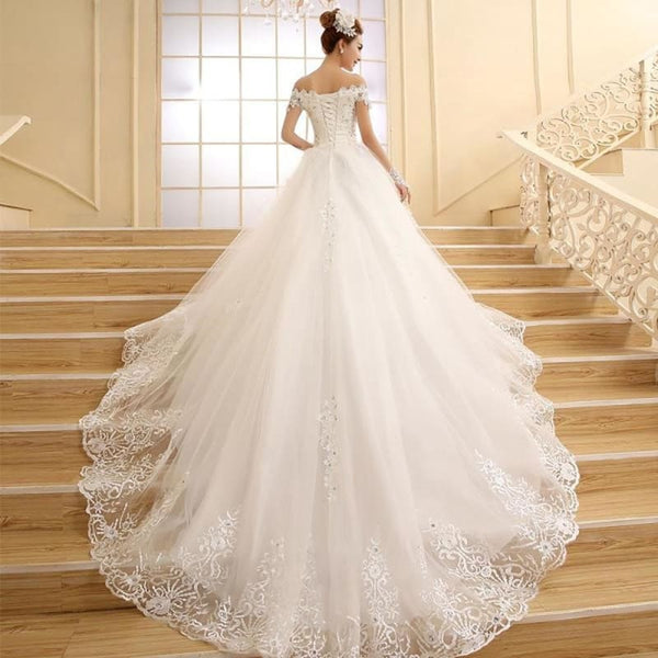 Robe De Mariee Vintage Motifs Dentelle
