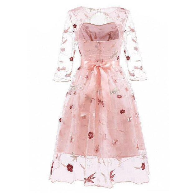 Robe Dentelle Vintage Rose
