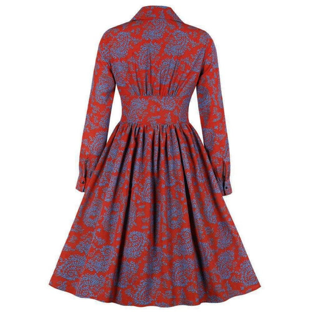 Robe Esprit Rouge Vintage Femme
