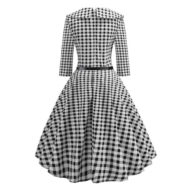 Robe Noir Vintage Longue