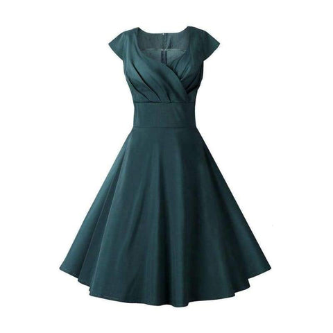 Robe Rétro Pin Up Vert