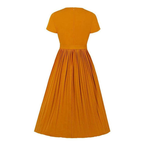 Robe Rétro Style Orange