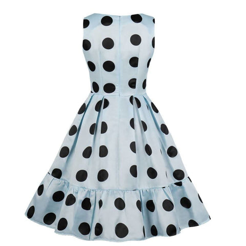 Robe Rétro Vintage Bleu Ciel