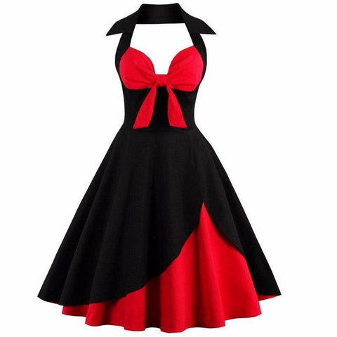 Robe Style Vintage Année 50 Rouge