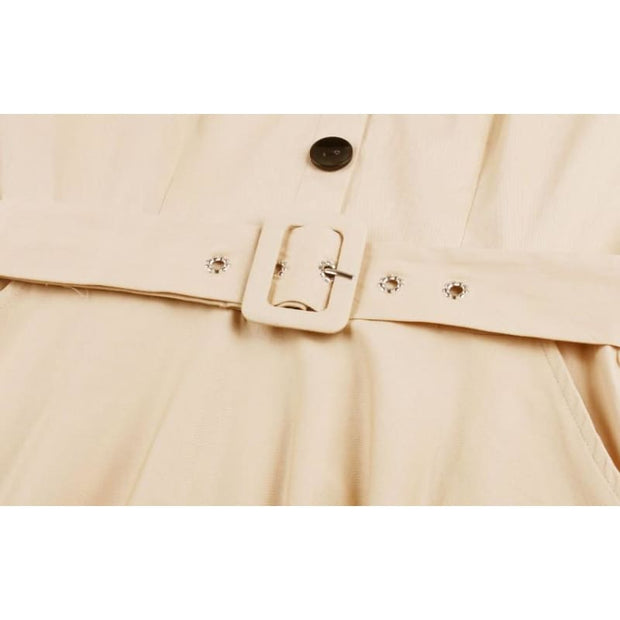 Robe Vintage Imprimé Beige