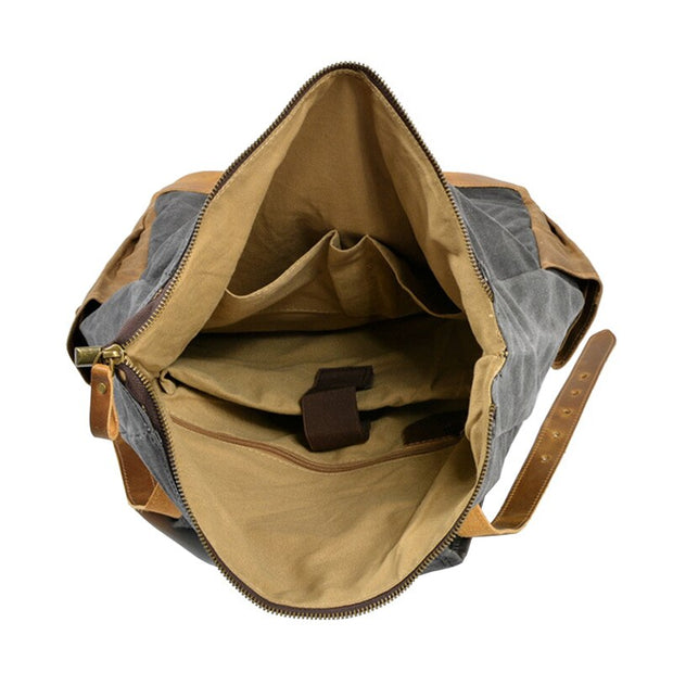 Sac à Dos Panier Rustique En PP Tressé - Dimensions 34x24x35 Cm, Avec Couvercle Et Bretelles - Idéal Cueillette, Marché, Décoration - 10