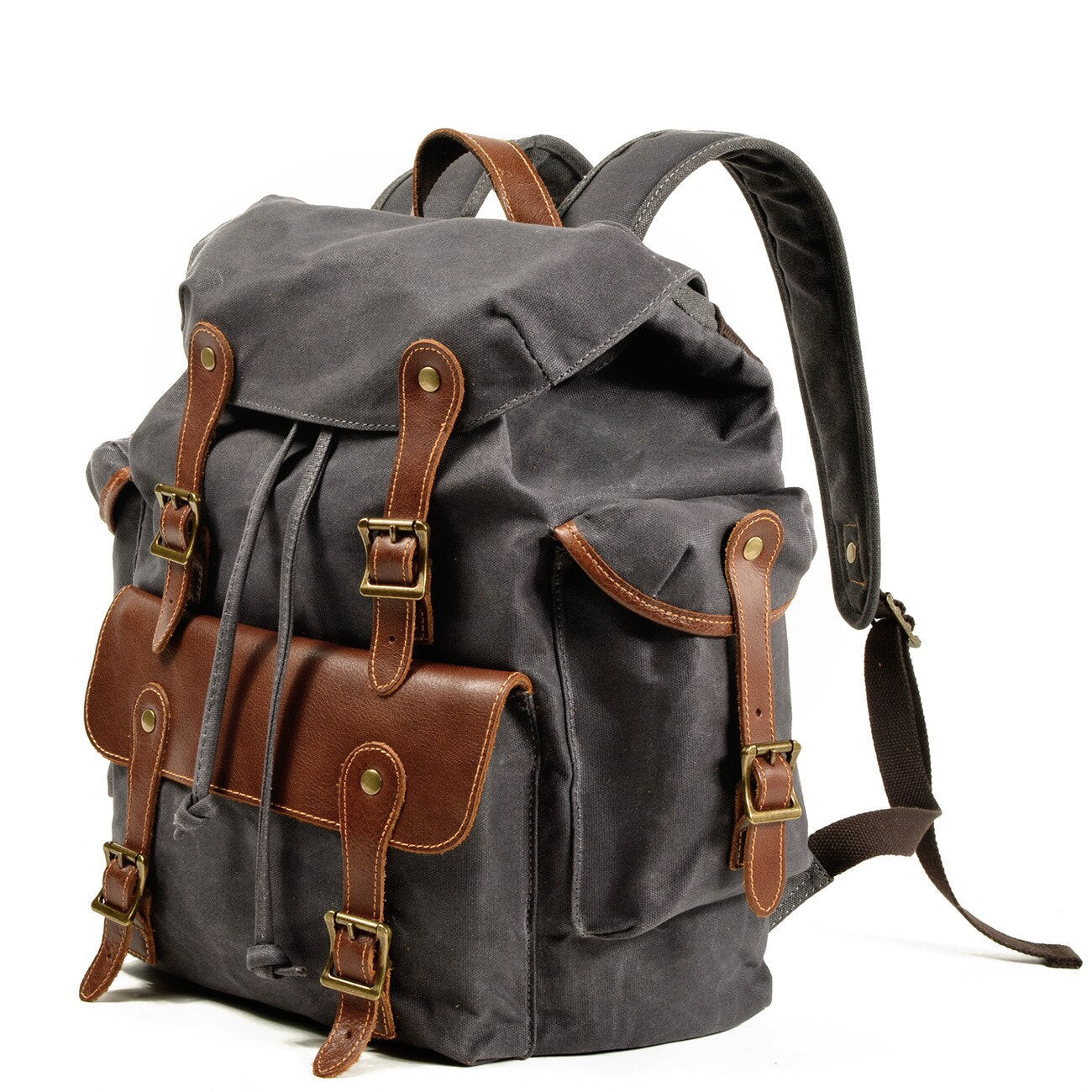 Sac à Dos Moto Craftride Vintage 28L - Toile Canvas Imperméable Vert Sac à Dos Moto Craftride Vintage 28L - Toile Canvas Imperméable Vert