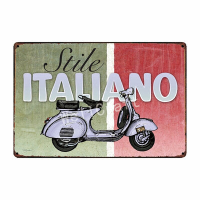 Tableau Avec Un Scooter Vintage