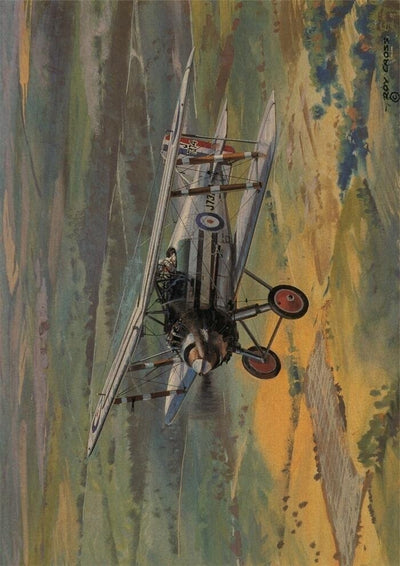 Tableau Avion Vintage Paysage