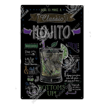 Tableau Cuisine Vintage Mojito