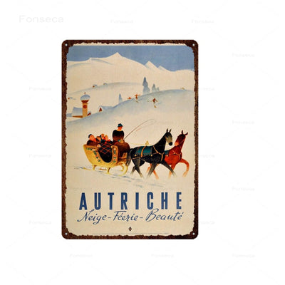 Tableau En Metal Vintage