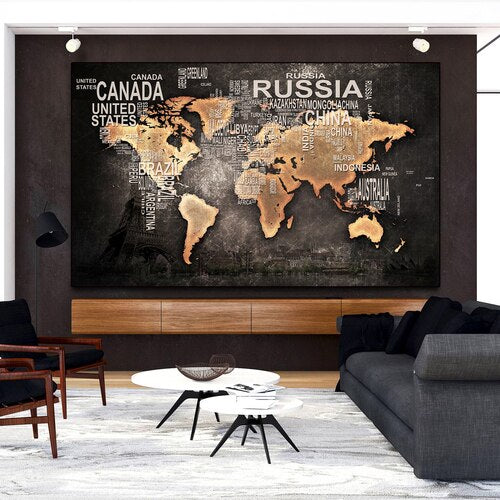 Tableau Monde Vintage