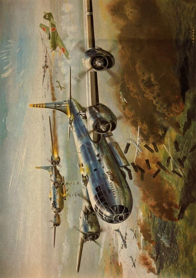 Tableau Peinture Avion Vintage