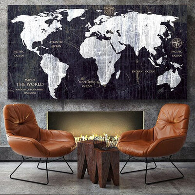 Tableau Peinture Noir Et Blanc Vintage