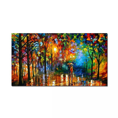 Tableau Scene Foret Vintage