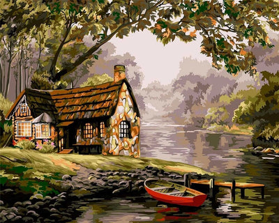 Tableau Vintage Campagne Romantique