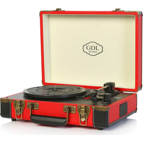 Tourne disque vintage rouge
