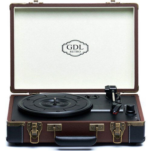 Tourne disque vintage rouge