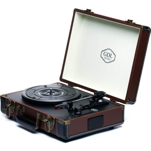 Tourne disque vintage rouge