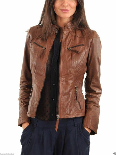 Veste Cuir Femme Vintage