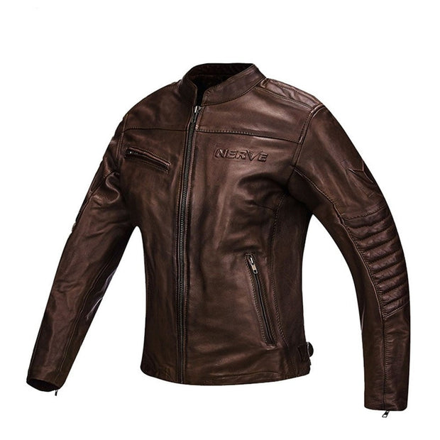 Veste Cuir Motard Vintage