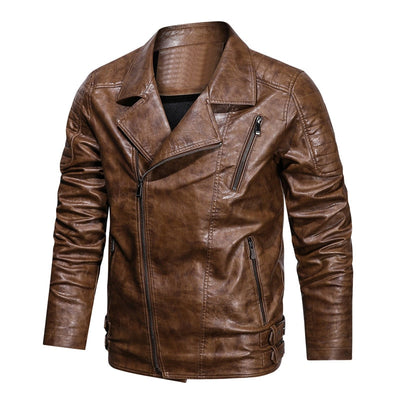 Veste Cuir Motard Vintage Solde