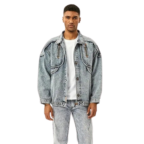 Veste en jean large discount homme