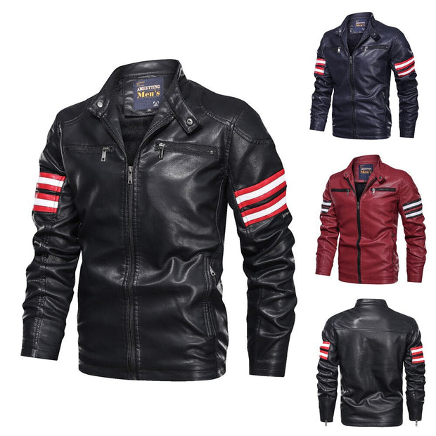 Veste Homme Motard Vintage