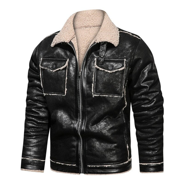 Veste Simili Cuir Homme Vintage