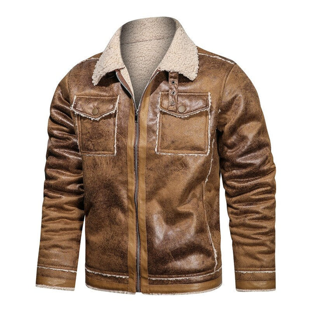 Veste Simili Cuir Homme Vintage