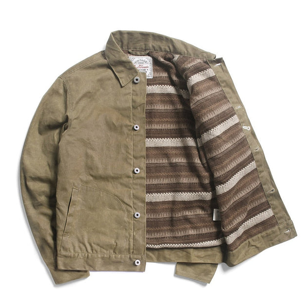 Veste De Travail Vintage Michigan Pour Homme - Coupe Ajustée, Boutonnage, Style Décontracté Chic - 9